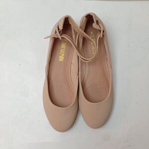 Dream Pairs Nude Colour Low Heel Shoes  Smooth Finish Ankle Strap Women's Size 9